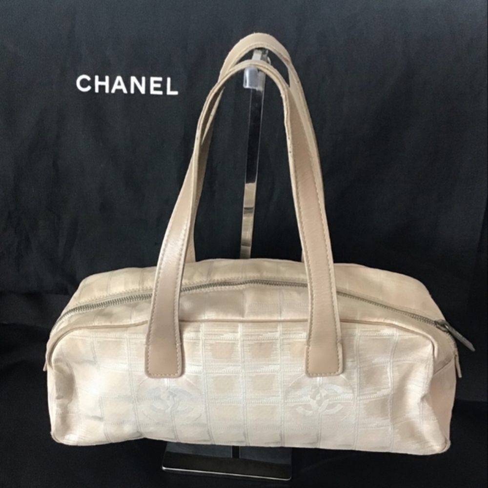 CHANEL Travel Line Jacquard Hobo